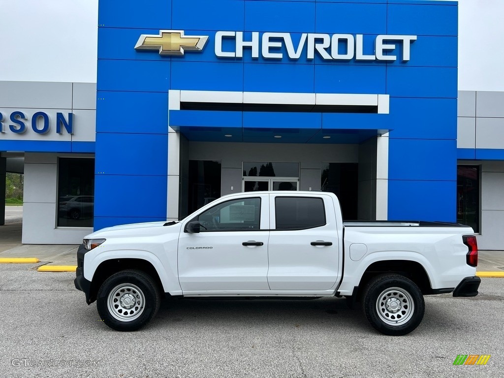 Summit White 2023 Chevrolet Colorado Work Truck Crew Cab Exterior Photo #146084875