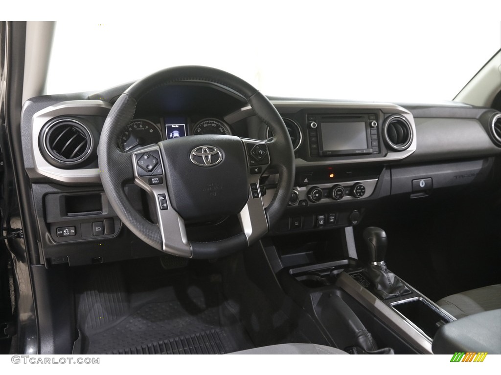 2018 Tacoma SR5 Double Cab 4x4 - Midnight Black Metallic / Cement Gray photo #6