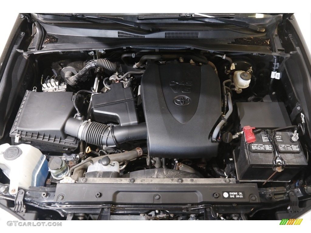2018 Tacoma SR5 Double Cab 4x4 - Midnight Black Metallic / Cement Gray photo #20