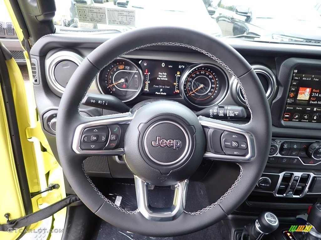 2023 Jeep Wrangler Unlimited Sahara 4x4 Black Steering Wheel Photo #146086047