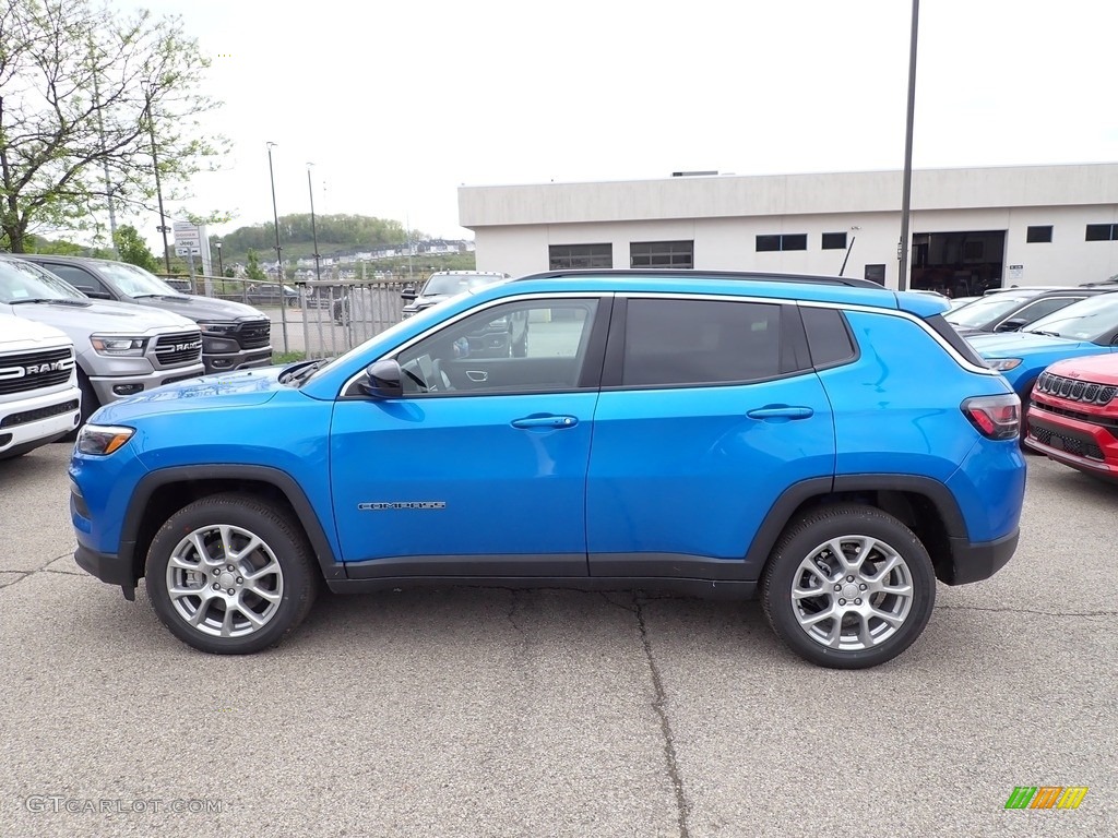 Laser Blue Pearl 2023 Jeep Compass Latitude Lux 4x4 Exterior Photo #146086608