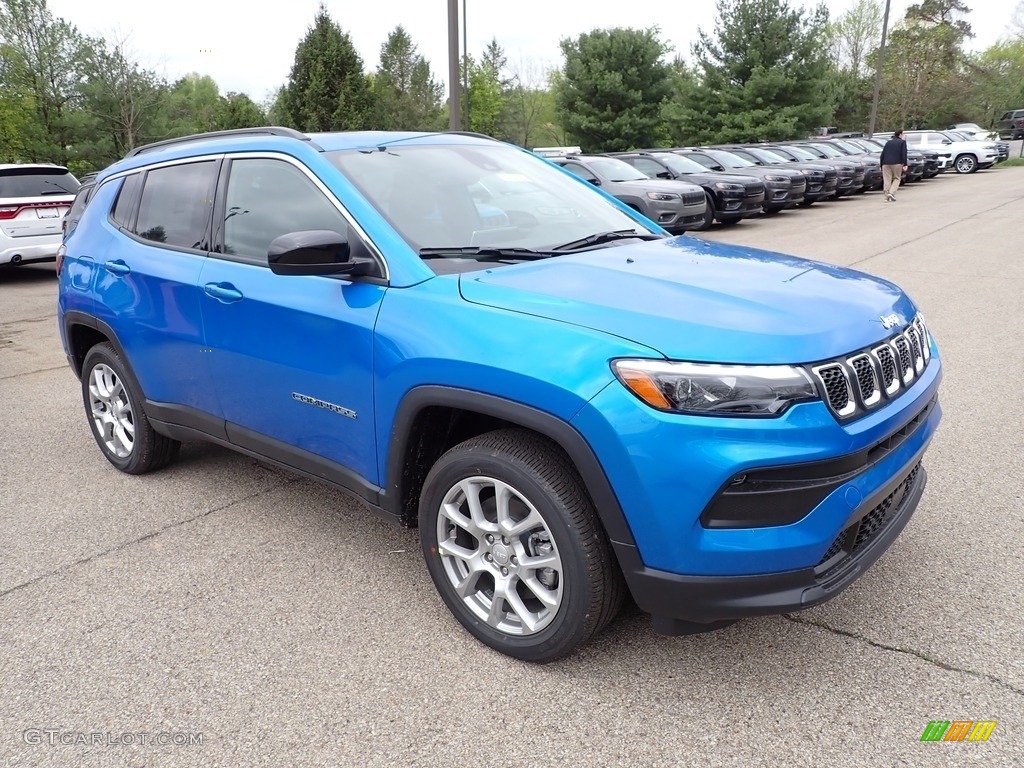 Laser Blue Pearl 2023 Jeep Compass Latitude Lux 4x4 Exterior Photo #146086713