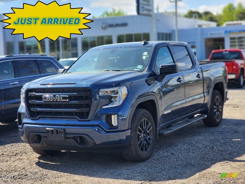 2021 Sierra 1500 Elevation Crew Cab 4WD - Pacific Blue Metallic / Jet Black photo #1