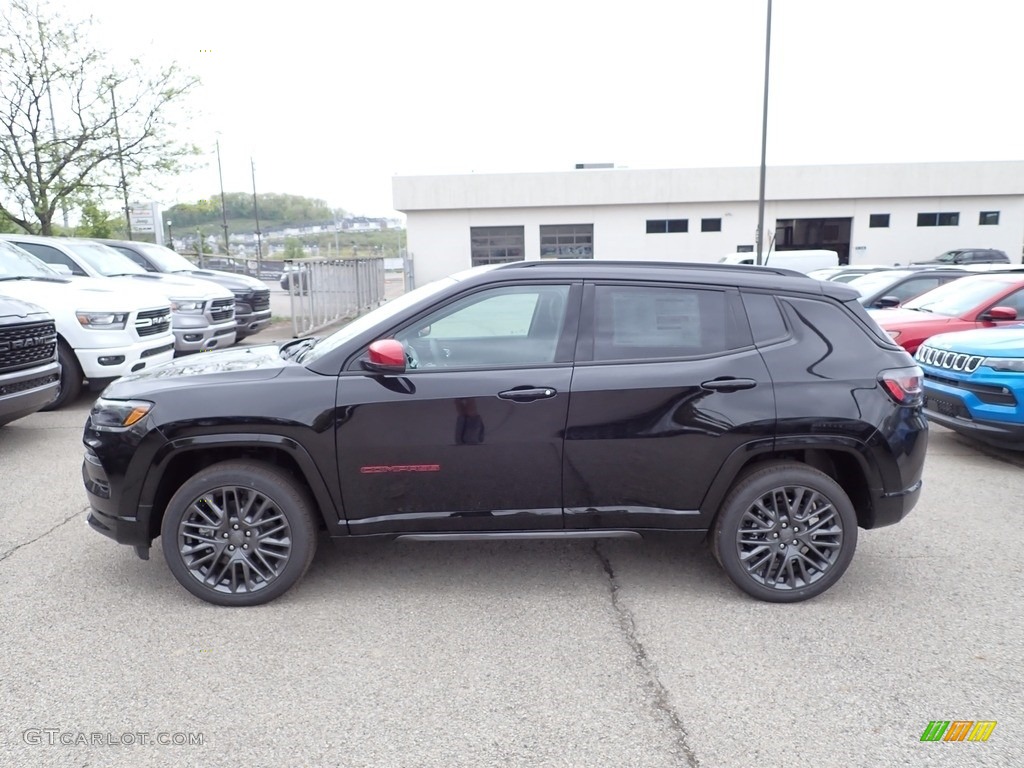 Diamond Black Crystal Pearl 2023 Jeep Compass Limited (Red) Edition 4x4 Exterior Photo #146088325