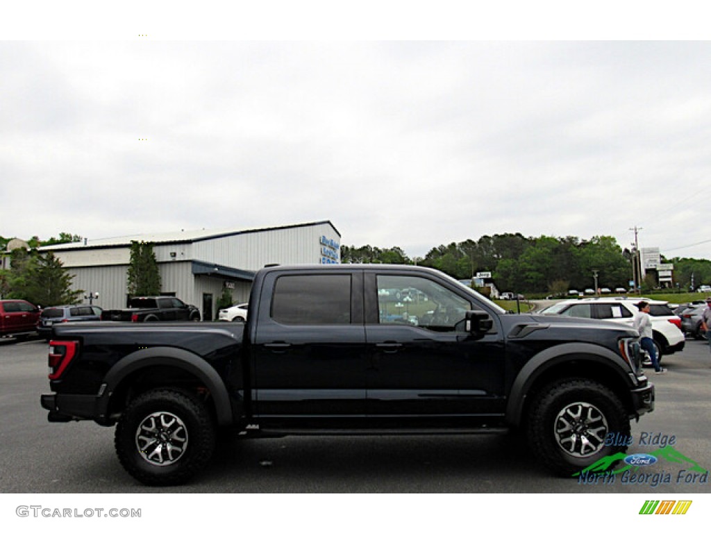 2023 F150 SVT Raptor SuperCrew 4x4 - Antimatter Blue Metallic / Black photo #6