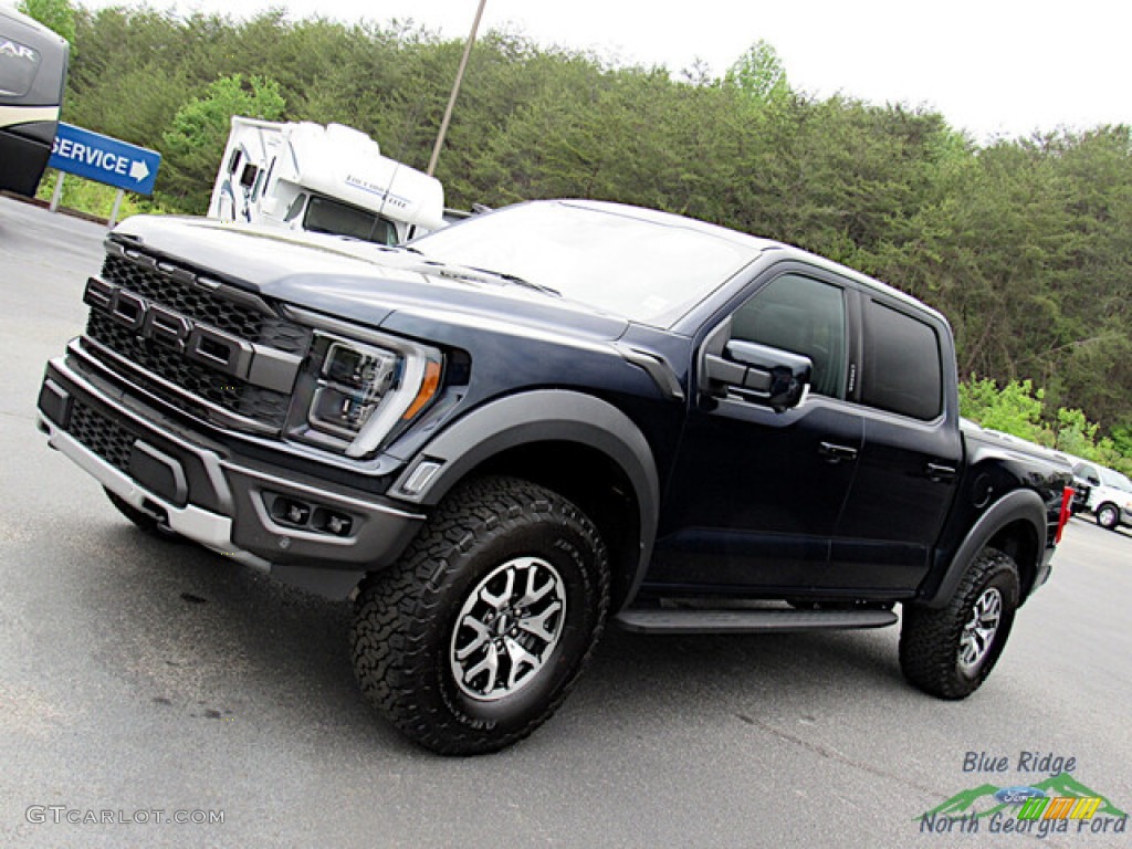 2023 F150 SVT Raptor SuperCrew 4x4 - Antimatter Blue Metallic / Black photo #29