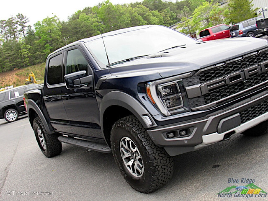 2023 F150 SVT Raptor SuperCrew 4x4 - Antimatter Blue Metallic / Black photo #30
