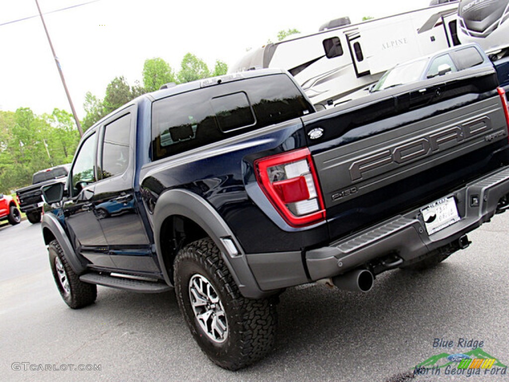 2023 F150 SVT Raptor SuperCrew 4x4 - Antimatter Blue Metallic / Black photo #32