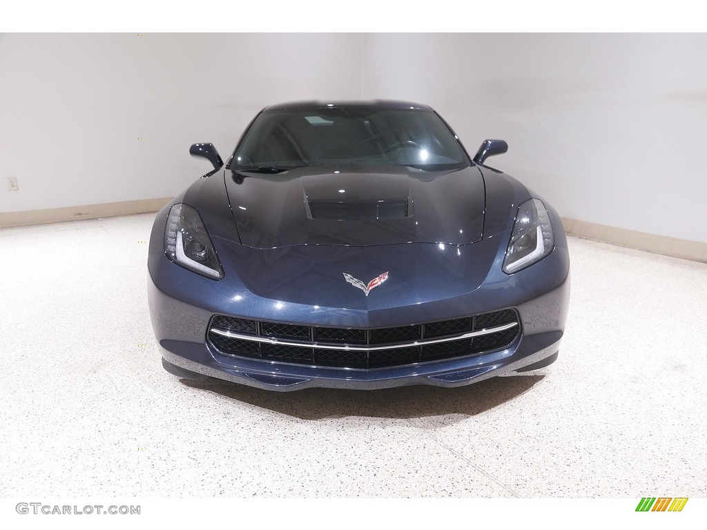 2015 Corvette Stingray Coupe Z51 - Night Race Blue Metallic / Jet Black photo #2
