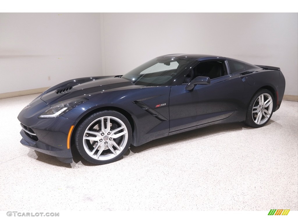 2015 Corvette Stingray Coupe Z51 - Night Race Blue Metallic / Jet Black photo #3