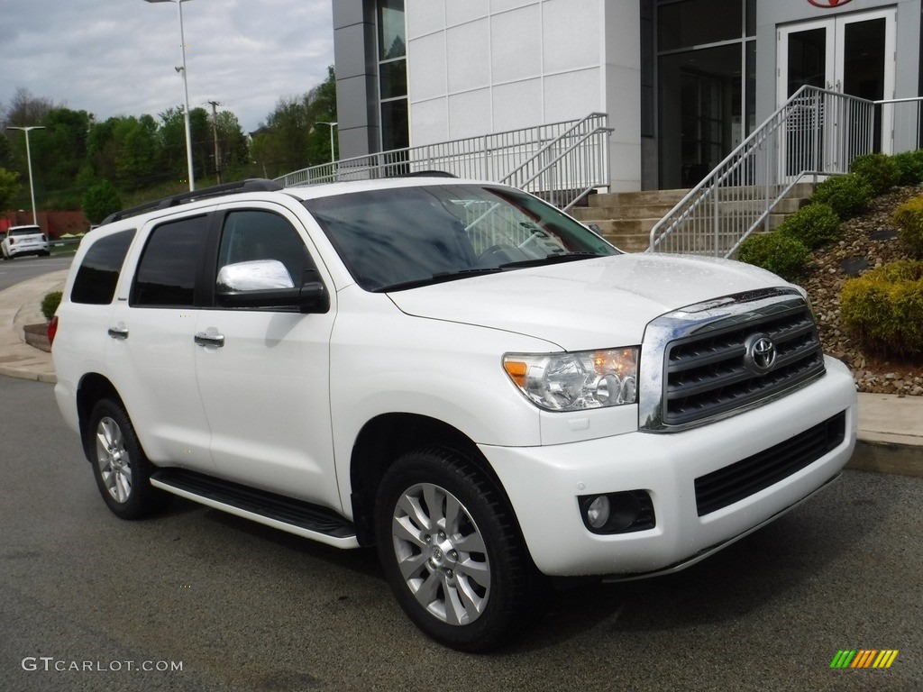 Blizzard Pearl 2015 Toyota Sequoia Platinum 4x4 Exterior Photo #146091645