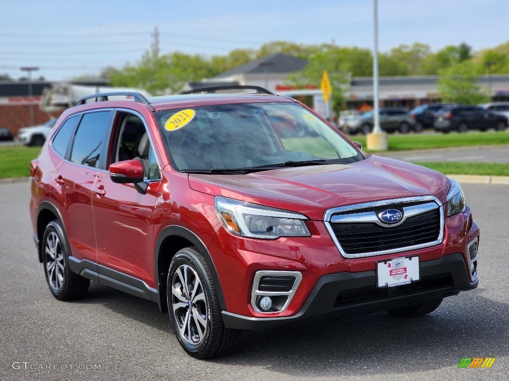 2021 Forester 2.5i Limited - Crimson Red Pearl / Gray photo #9