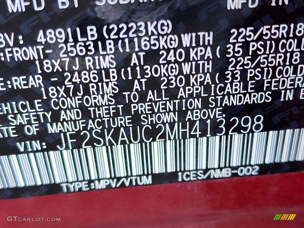 2021 Forester 2.5i Limited - Crimson Red Pearl / Gray photo #31