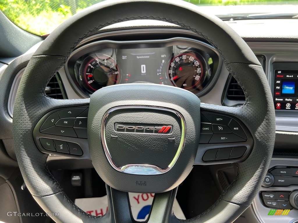 2023 Dodge Challenger SXT Blacktop Black Steering Wheel Photo #146093685