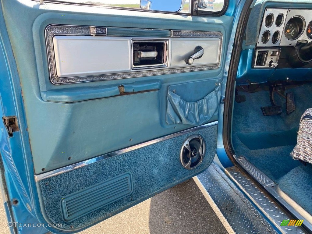 1978 Chevrolet C/K Truck K10 Silverado Regular Cab 4x4 Blue Door Panel Photo #146094108