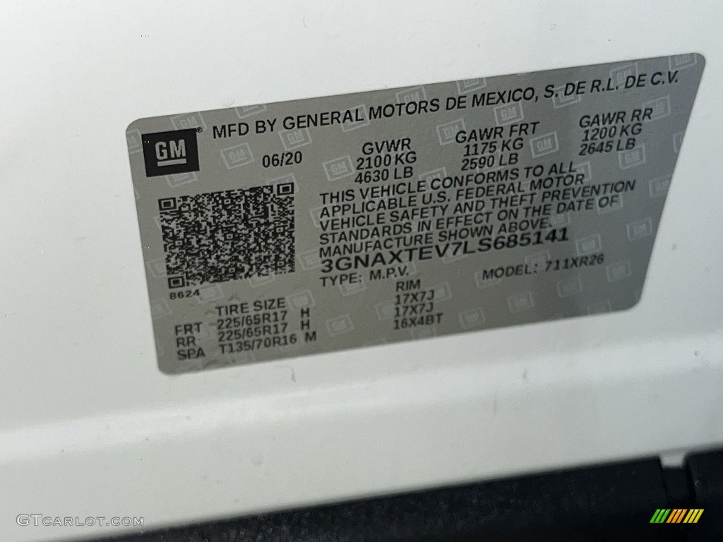 2020 Equinox LT AWD - Summit White / Jet Black photo #31
