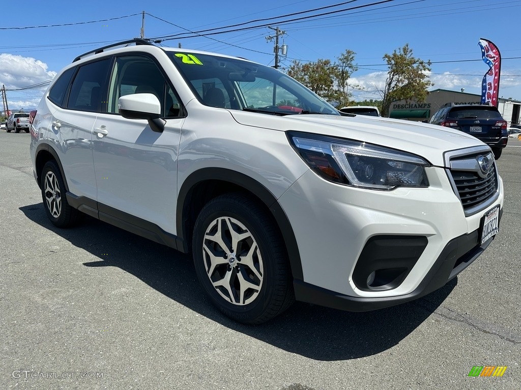 Crystal White Pearl 2021 Subaru Forester 2.5i Premium Exterior Photo #146096181