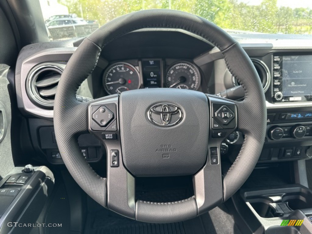 2023 Toyota Tacoma TRD Off Road Access Cab 4x4 Black/Cement Steering Wheel Photo #146097234