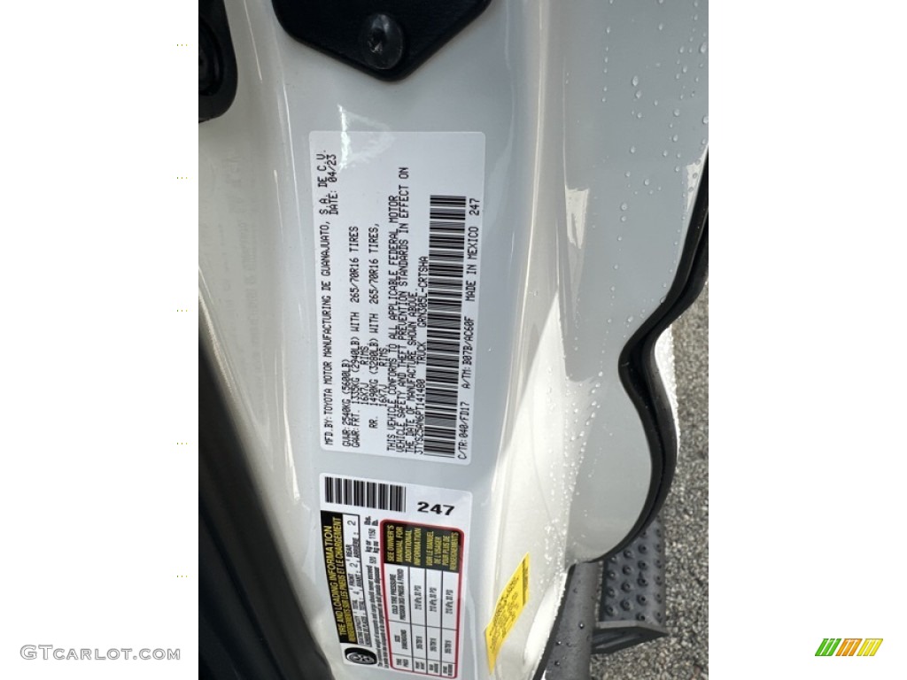 2023 Toyota Tacoma TRD Off Road Access Cab 4x4 Color Code Photos