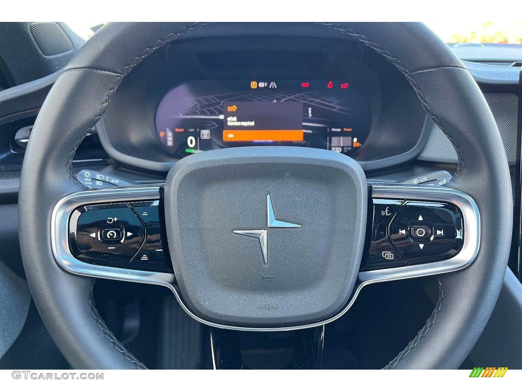 2021 Polestar 2 Launch Edition Fastback Charcoal Steering Wheel Photo #146098555