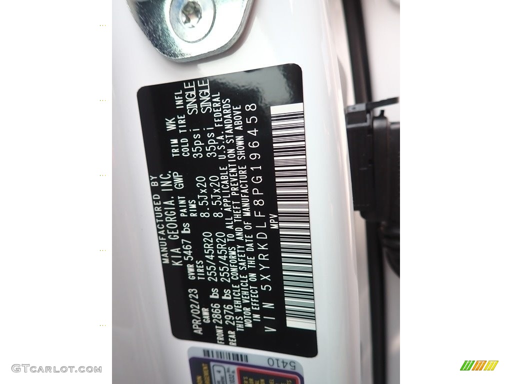 2023 Kia Sorento X-Line SX Prestige AWD Color Code Photos