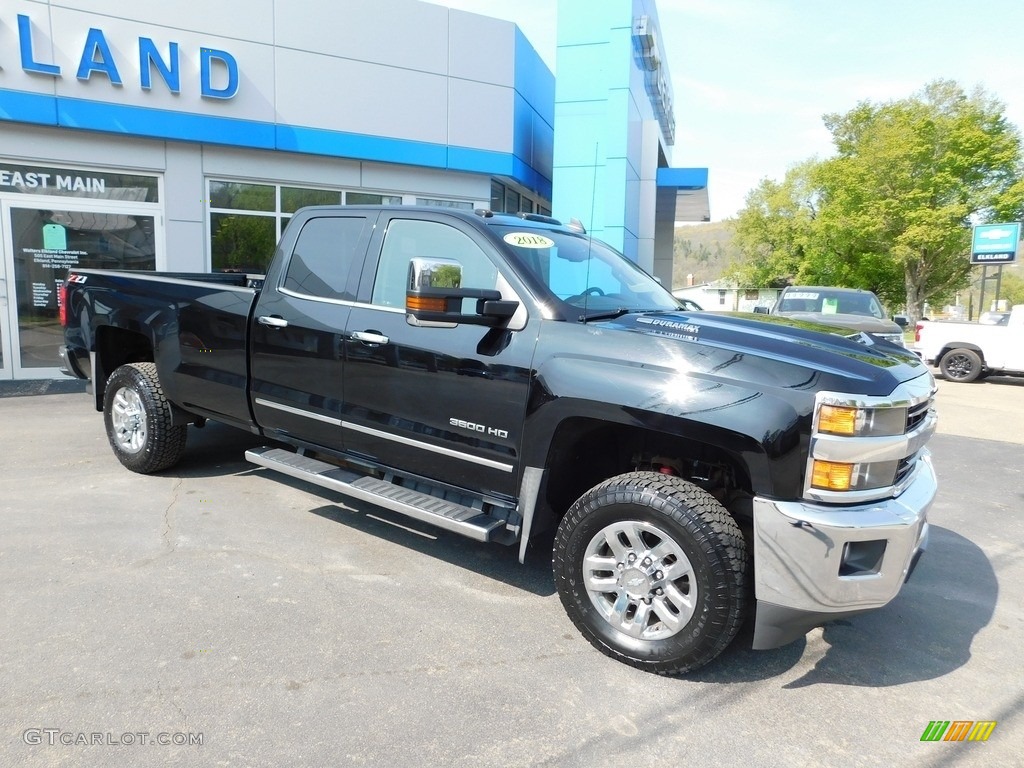 Black 2018 Chevrolet Silverado 3500HD LTZ Crew Cab 4x4 Exterior Photo #146099269