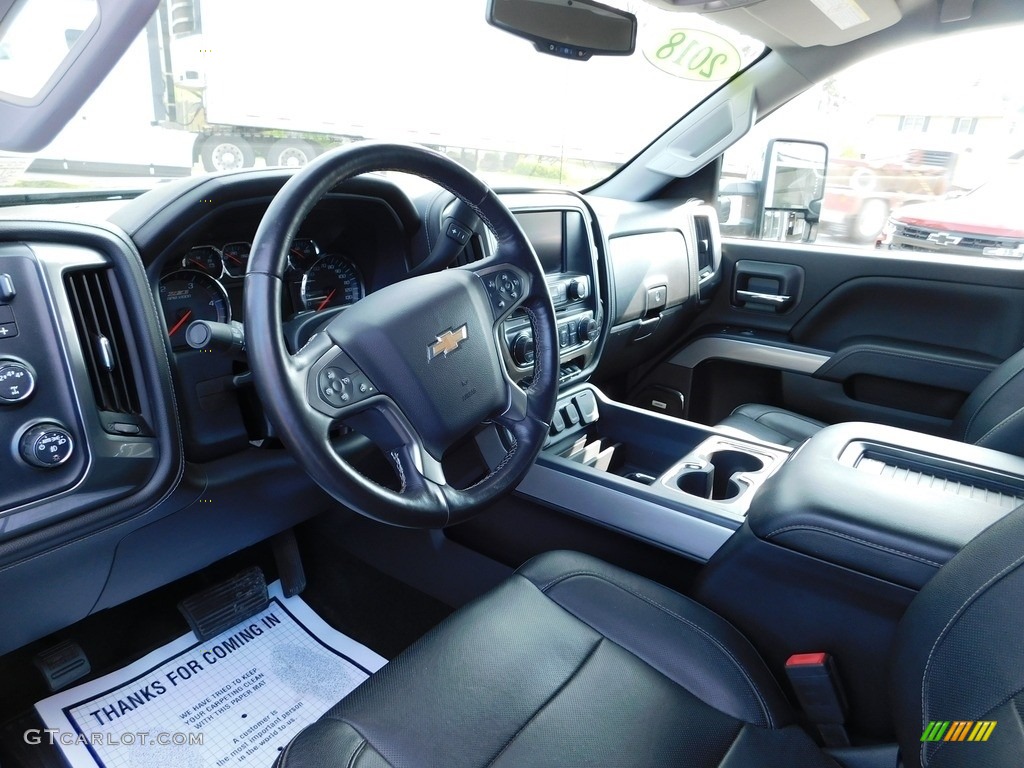 Jet Black Interior 2018 Chevrolet Silverado 3500HD LTZ Crew Cab 4x4 Photo #146099755