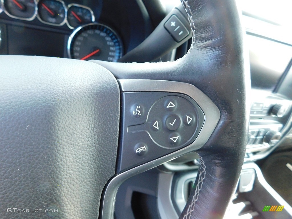 2018 Chevrolet Silverado 3500HD LTZ Crew Cab 4x4 Jet Black Steering Wheel Photo #146099830