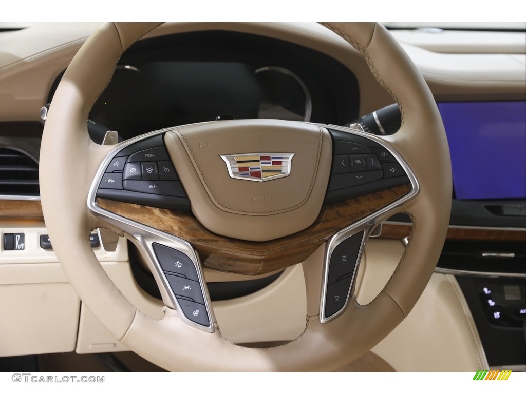 2020 Cadillac CT6 Platinum AWD Very Light Cashmere/Maple Sugar Steering Wheel Photo #146100413