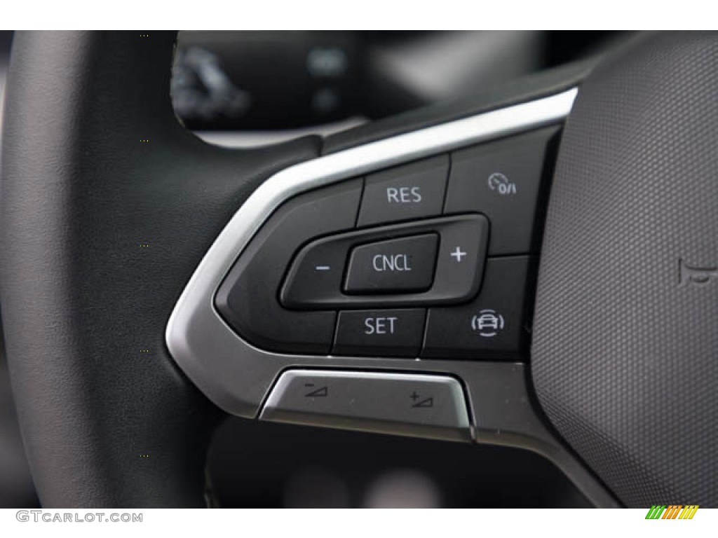 2022 Volkswagen Taos SE Black Steering Wheel Photo #146100769