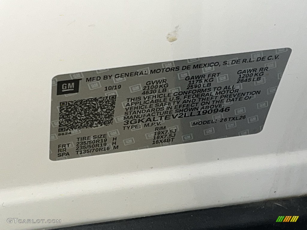 2020 Terrain SLE AWD - Summit White / Jet Black photo #31