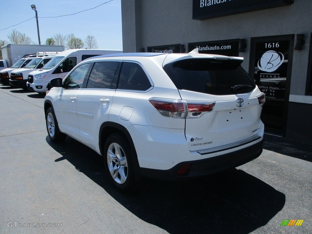 2016 Highlander Limited AWD - Blizzard Pearl / Ash photo #3