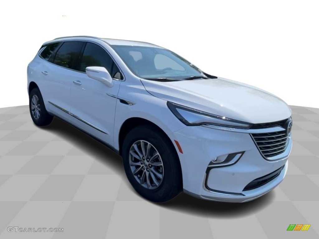 2023 Enclave Essence - Summit White / Dark Galvanized/Ebony photo #2