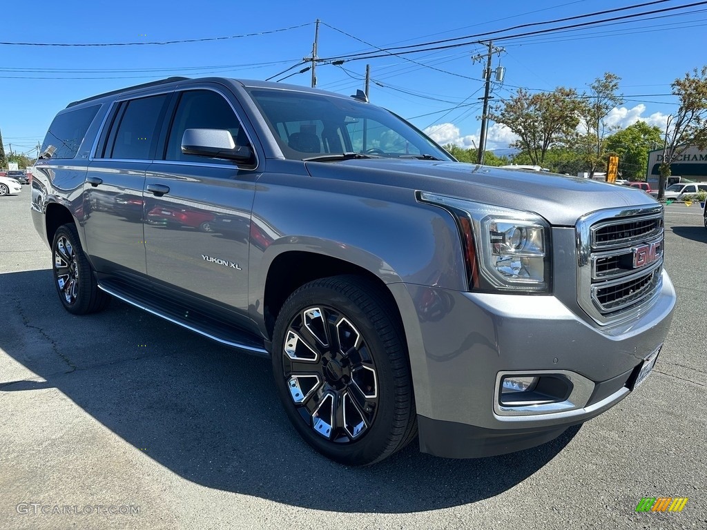 2019 Yukon XL SLT - Satin Steel Metallic / Jet Black photo #1