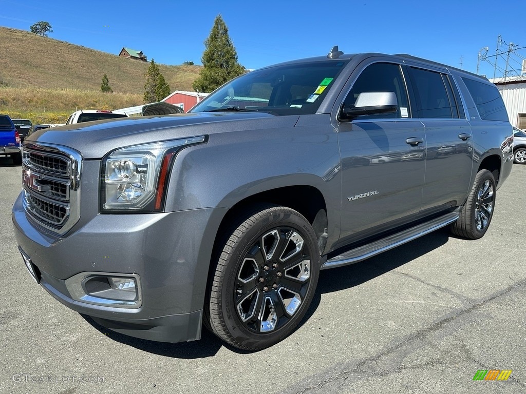 2019 Yukon XL SLT - Satin Steel Metallic / Jet Black photo #3