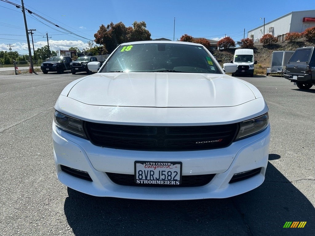 2018 Charger SXT Plus - White Knuckle / Black photo #2