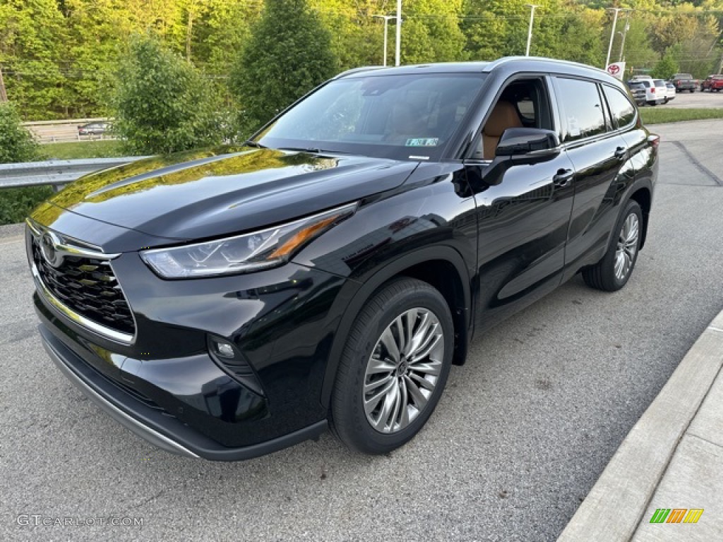 2023 Highlander Platinum AWD - Midnight Black Metallic / Glazed Caramel photo #8