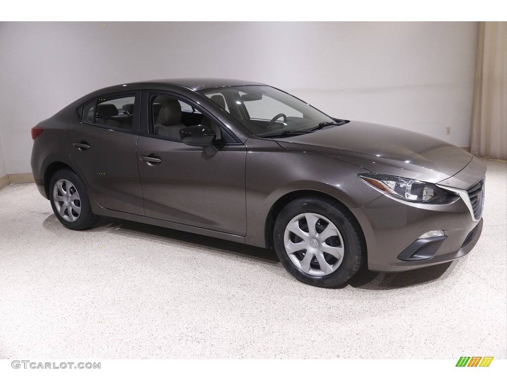 2015 MAZDA3 i SV 4 Door - Titanium Flash Mica / Black photo #1