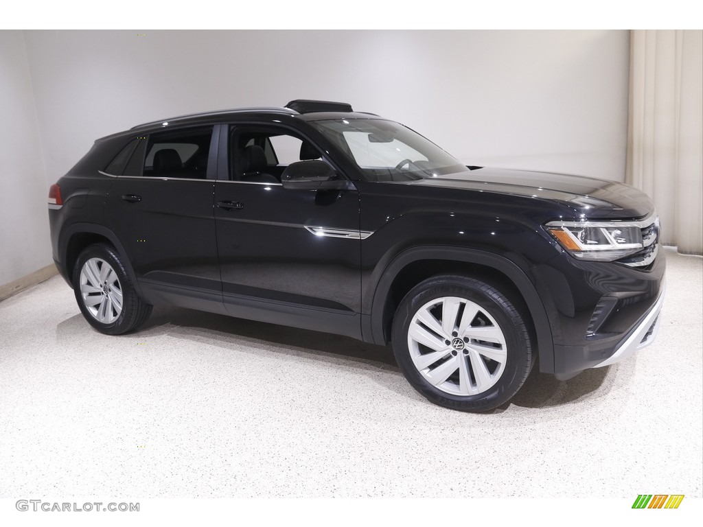 Deep Black Pearl 2022 Volkswagen Atlas Cross Sport SE Technology 4Motion Exterior Photo #146109225