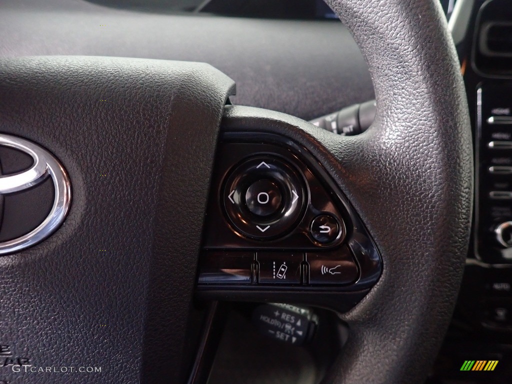 2021 Toyota Prius L Eco Black Steering Wheel Photo #146117387