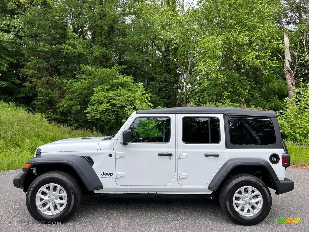 Bright White 2023 Jeep Wrangler Unlimited Sport 4x4 Exterior Photo #146118962