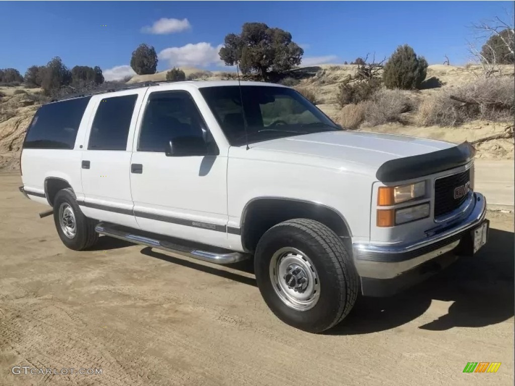 Linen White 1997 GMC Suburban K1500 SLE 4x4 Exterior Photo #146119062