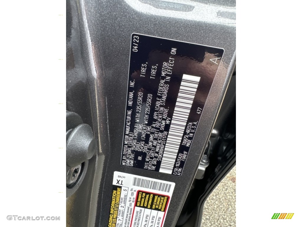 2023 Highlander XSE AWD - Magnetic Gray Metallic / Black photo #27