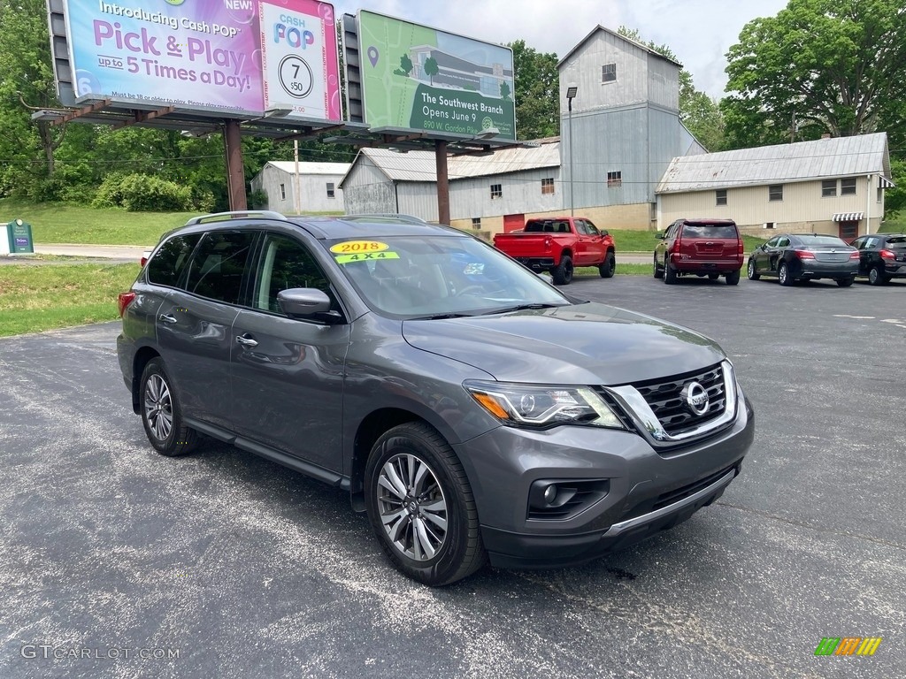 Gun Metallic 2018 Nissan Pathfinder SL 4x4 Exterior Photo #146119671
