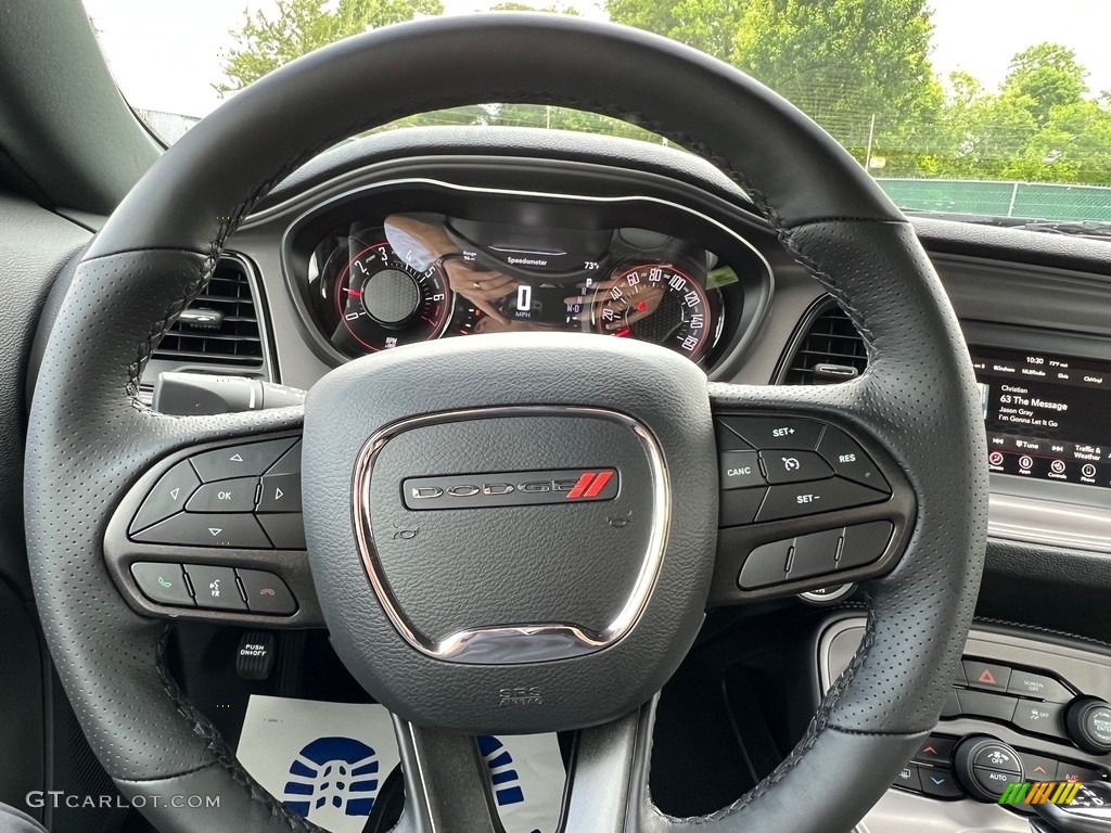 2023 Dodge Challenger SXT Blacktop Black Steering Wheel Photo #146120370