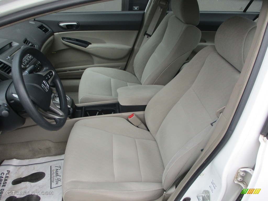 2010 Civic LX Sedan - Taffeta White / Beige photo #7