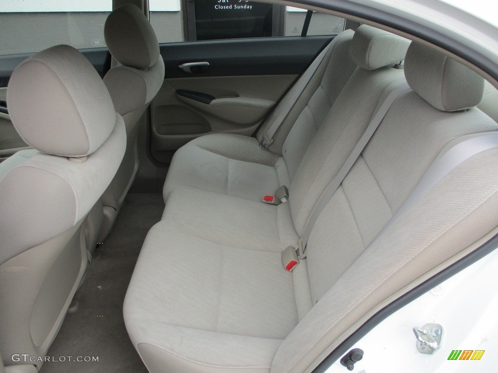 2010 Civic LX Sedan - Taffeta White / Beige photo #8