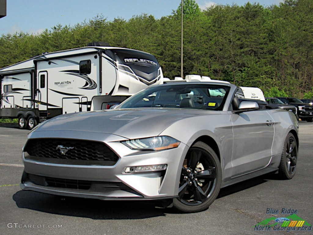 Iconic Silver Metallic 2021 Ford Mustang EcoBoost Premium Convertible Exterior Photo #146121379