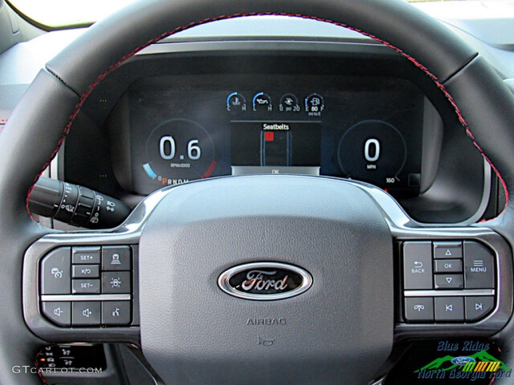 2023 Ford Expedition Limited 4x4 Black Onyx Steering Wheel Photo #146121979
