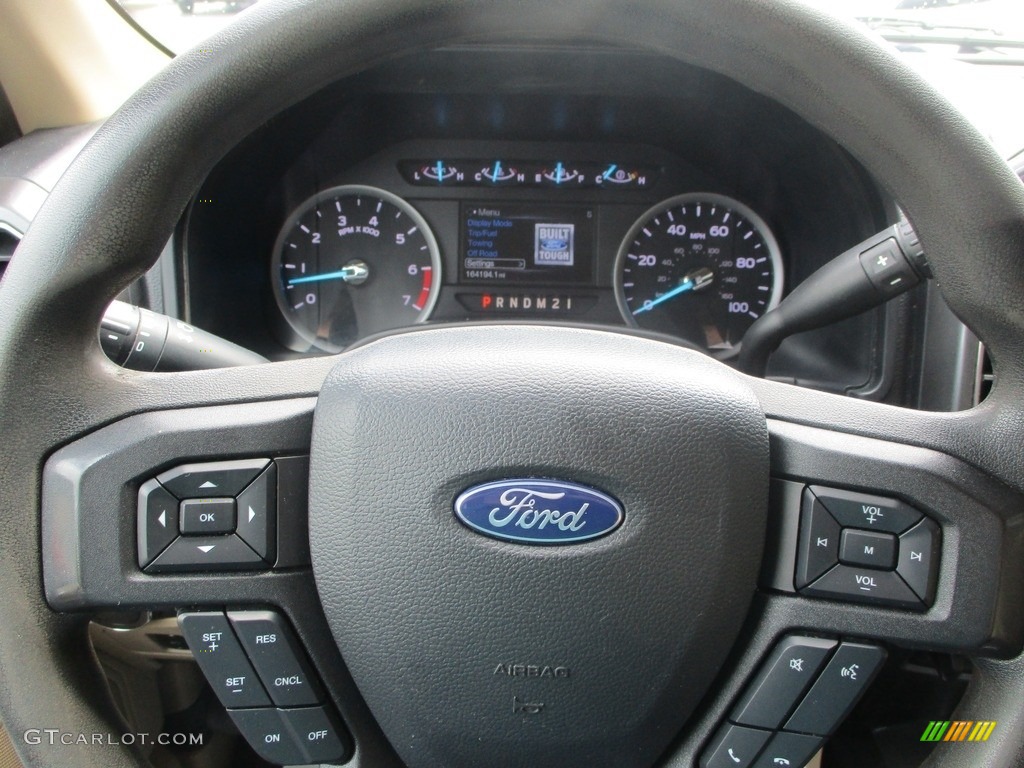 2019 Ford F250 Super Duty XLT Crew Cab 4x4 Camel Steering Wheel Photo #146122763